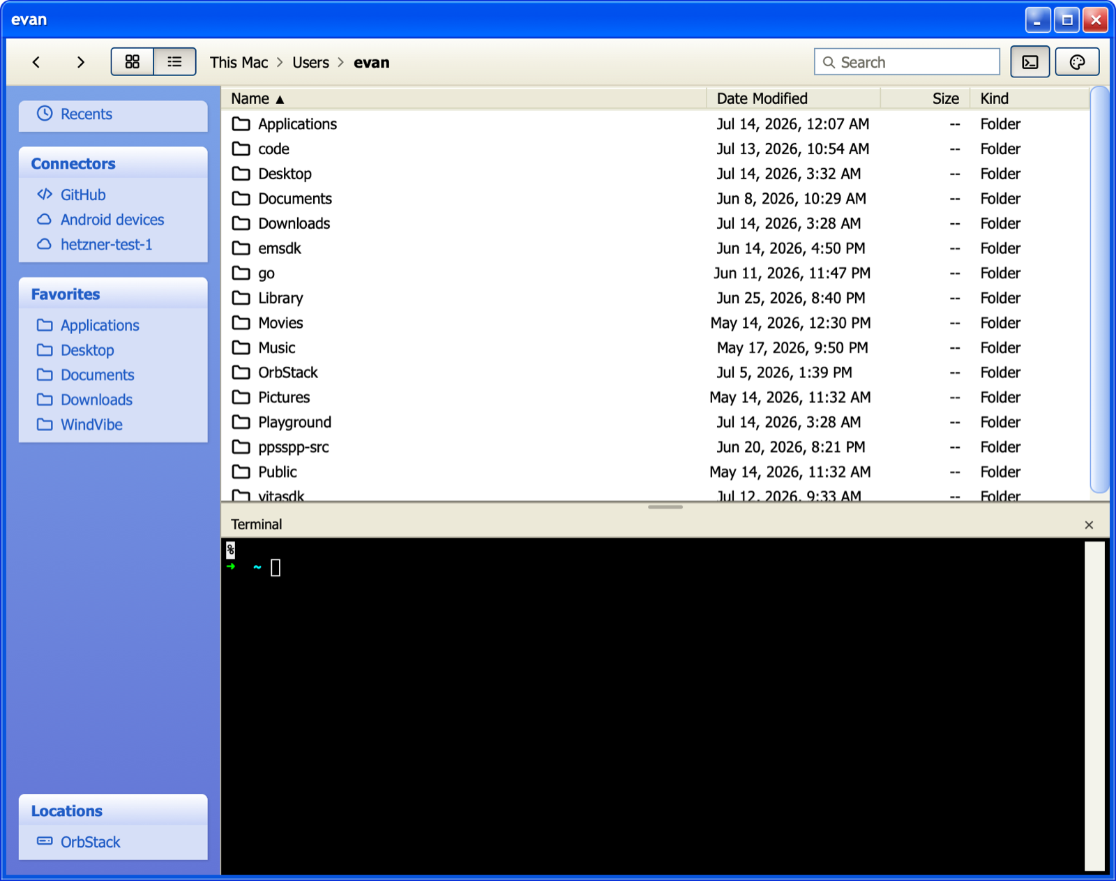 Sheru in web mode wearing the Windows XP theme, with the ⌘J terminal open